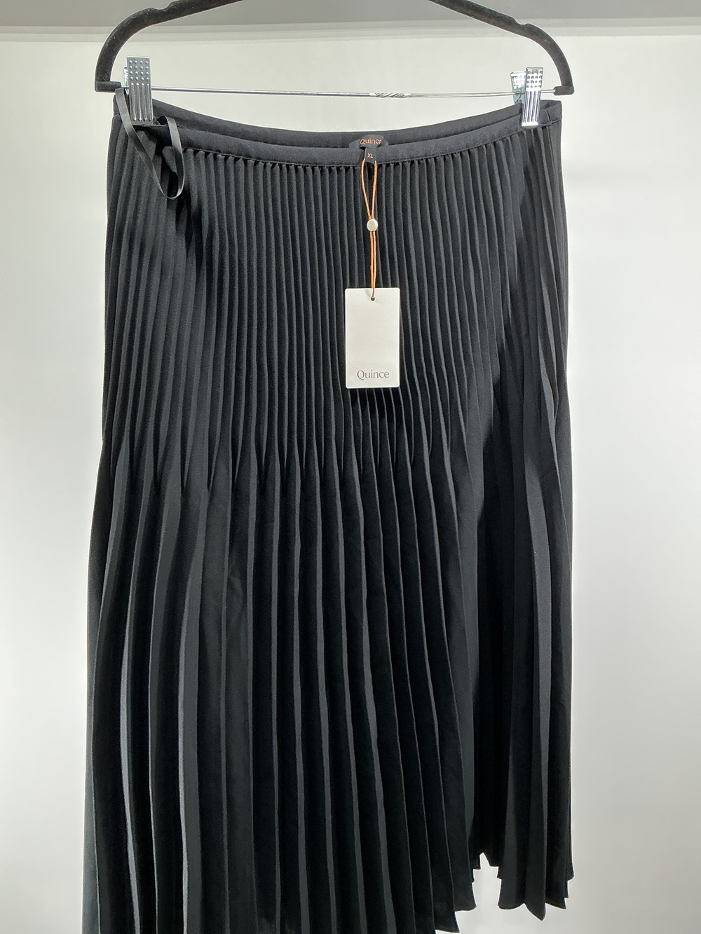 Pleated Matte Midi Skirt